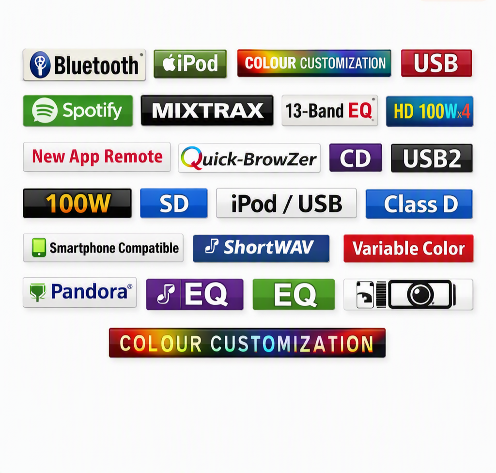 برچسب پنل پخش پایونیر باکیفیت